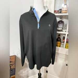 Turtleson Quarter-Zip Pullover with Blue Accents